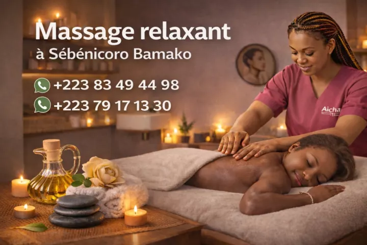Massage relaxant à Sébénikoro Bamako – Aïcha Bien-Être