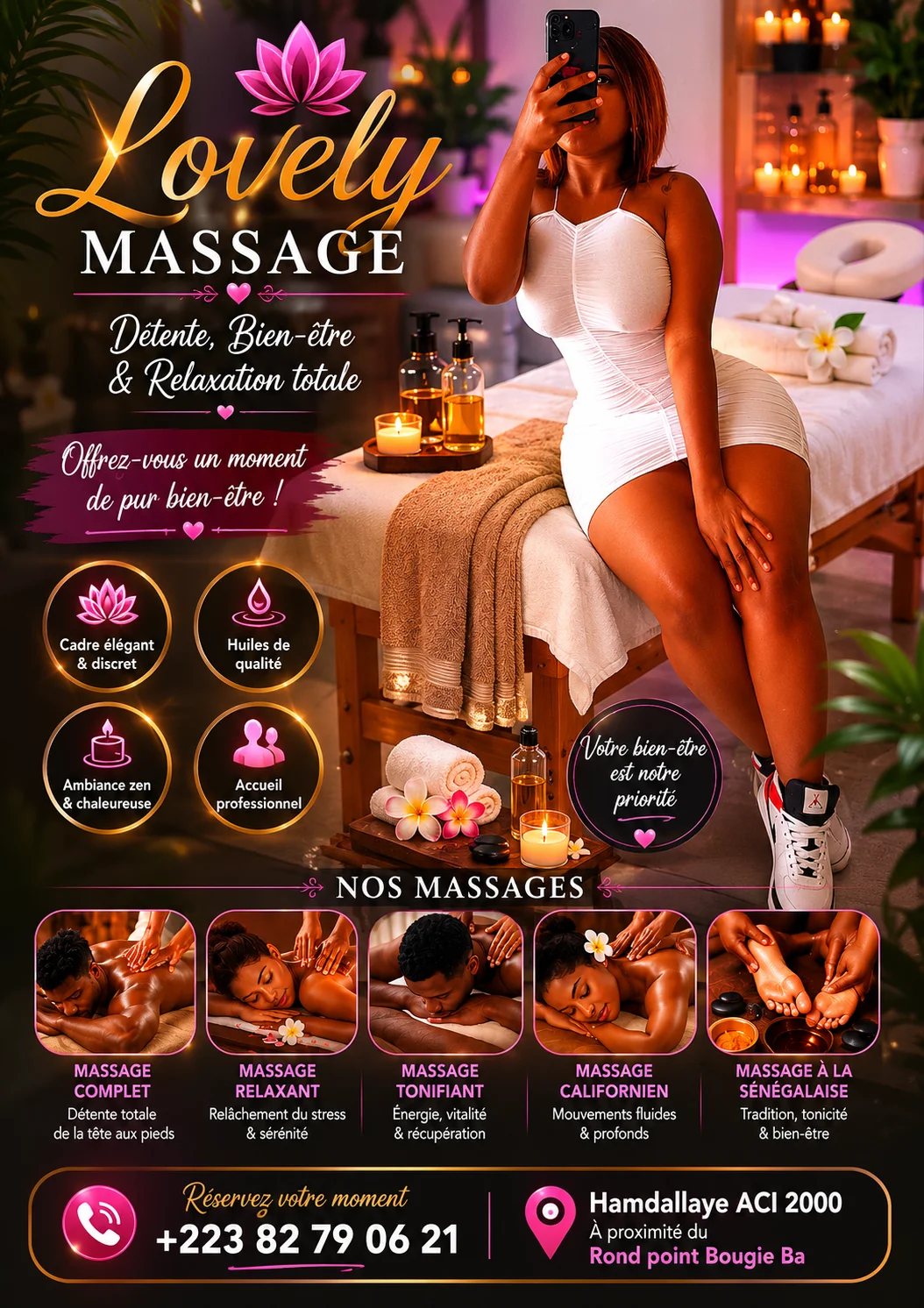 Massage complet à Hamdallaye ACI 2000 — chez Lovely
