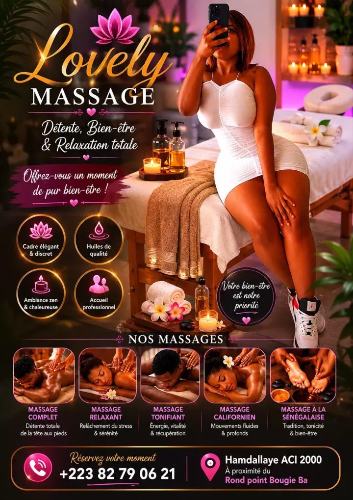 Massage complet à Hamdallaye ACI 2000 — chez Lovely