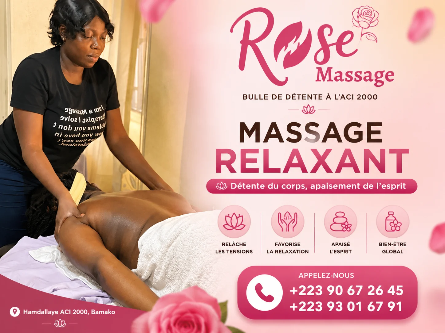 Massage relaxant – Évadez-vous du stress quotidien - Hamdallaye ACI 2000 (Bamako)