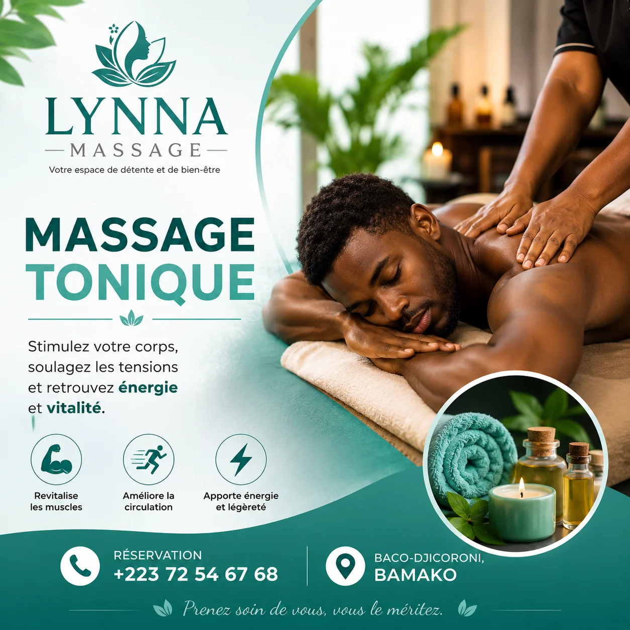 Massage tonique pour retrouver énergie et vitalité