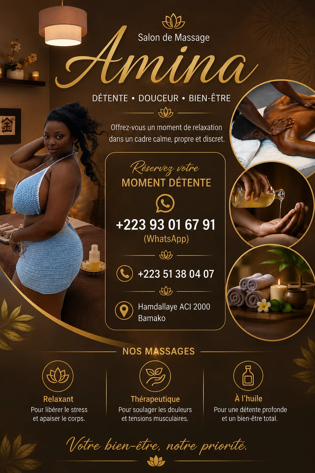 Amina Massage — Détente, douceur & bien-être