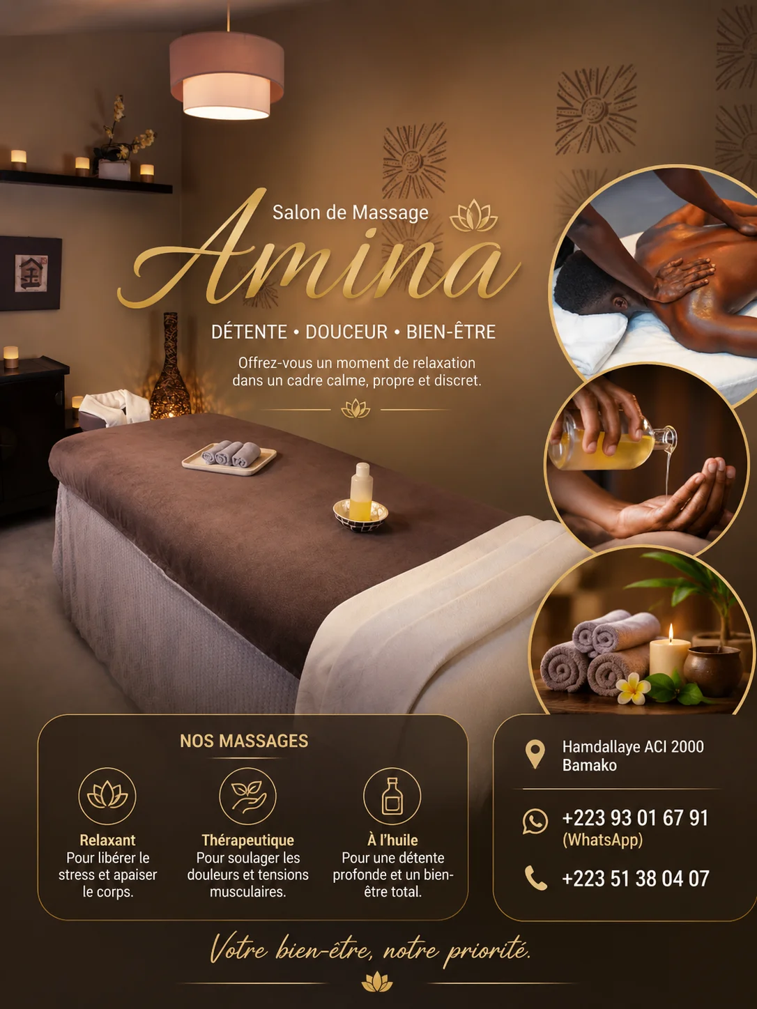 Amina Massage — Détente, douceur & bien-être